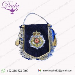 ROYAL CORPS OF TRANSPORT ( RCT ) PENNANT WITH BULLION WIRE EMBROIDERED BADGE