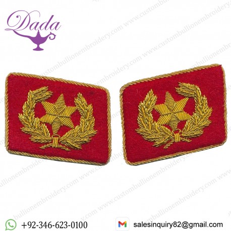 Sa Stabschef Ernst Röhm Collar Tabs Set Hand Embroidered