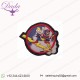 485TH FIGHTER SQUADRON Hand embroidered with silver wire bullion on a circle shaped
