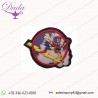 485TH FIGHTER SQUADRON Hand embroidered with silver wire bullion on a circle shaped