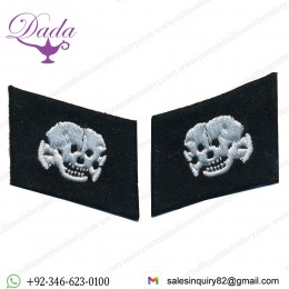 Ss Totenkopf Em Collar Tabs Set ‘pumpkin Head Pattern’