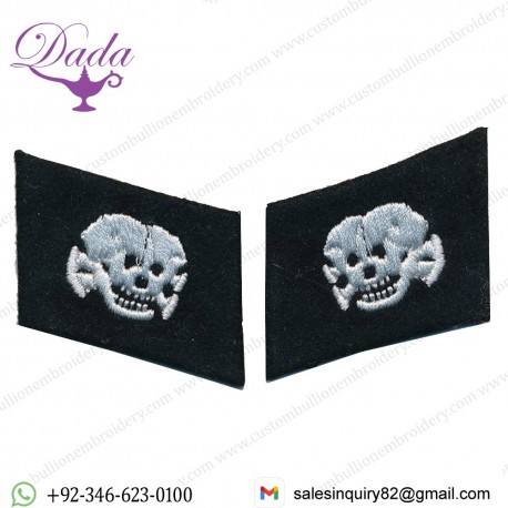 Ss Totenkopf Em Collar Tabs Set ‘pumpkin Head Pattern’