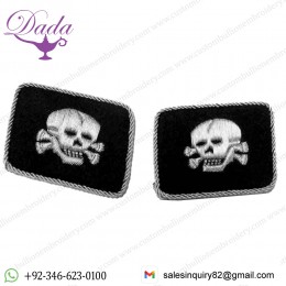 Ss Totenkopf Officers Double Skulls, Horizontal