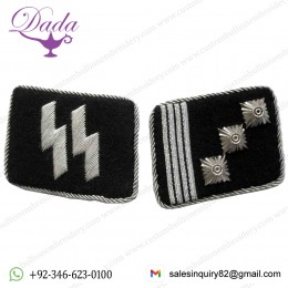 Ss Haupsturmfuhrer Collar Tabs