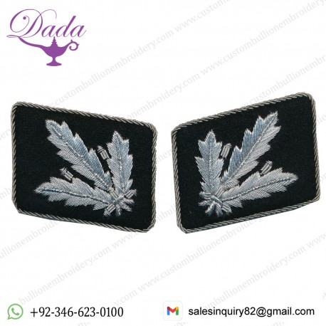 SS Brigadefuhrer collar tabs set hand embroidered