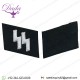 Ss Runes Em Collar Tabs Set, Narrow Gap On Runes