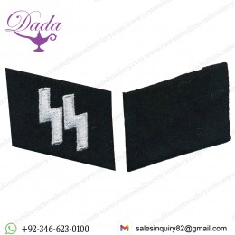 Ss Runes Em Collar Tabs Set, Narrow Gap On Runes