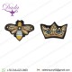 Bee Design Brooch Pin Clothes Bag Hat Cannetille Embroidery Patch Badge Applique