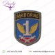 FIRST ALLIED AIRBORNE ARMY Hand embroidered with silver and gold wire bullion on a  blue shield shaped