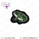 Cannetille Embroidery Frog Brooch