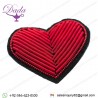 Cannetille Hand-Embroidered Brooch Heart Pin