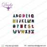 Colorful Hand-embroidered Brooch Pin Alphabet A to Z