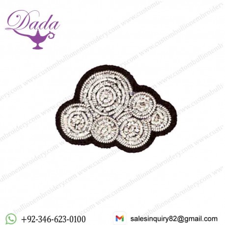 Cumulus Hand Embroidered Brooch