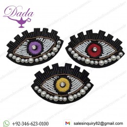 Custom Embroidery Custom Mouth And Eye Embroidery Patch For Garment Patches For Clothing