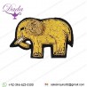 Embroidered Metallic Thread Silk Elephant Design Patch