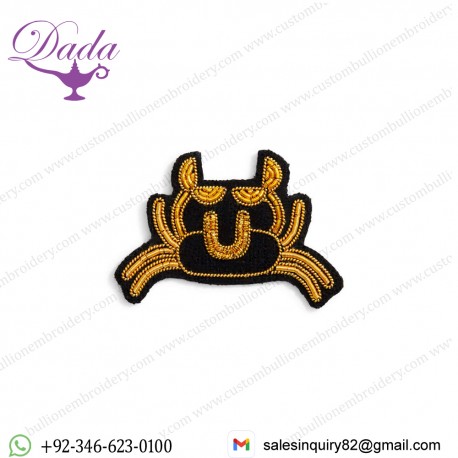 Hand Embroidered Cancer Brooch