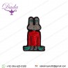 Hand Embroidered Red ET Brooch