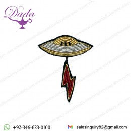 Hand Embroidered Ufo Pin