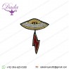 Hand Embroidered Ufo Pin
