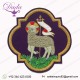 Emblem Lamb Applique For Catholic Vestment Sewn On purple velvet