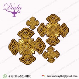 Greek Liturgical Crosses Handmade Bullion Wire