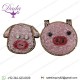 Heavy Industry Crystal Diamond Chain Handmade Beaded Pink Pig Clothing Patch Embroidered Shoes Hats Diy Accessories