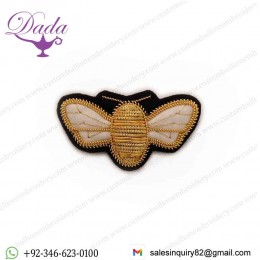 Honey Bee Hand Embroidered Brooch