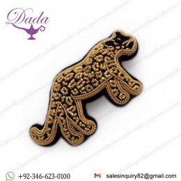 Jaguar Cat Bullion Wire Brooches