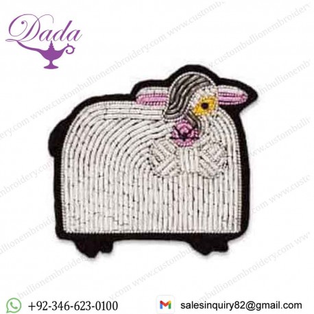 Jersey Sheep Bullion Wire Brooches