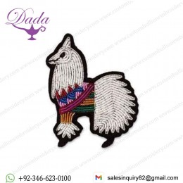 Lama With Pullover Bullion Wire Brooches
