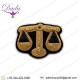 Libra Zodiac Bullion Wire Brooches
