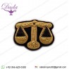 Libra Zodiac Bullion Wire Brooches