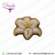 Lily Flower Pearl Bullion Wire Brooches