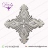 Greek Liturgical Embroidered Silver Cross Applique For Vestments