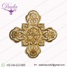Greek Liturgical Hand Embroidered Gold Cross Applique for Church