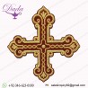 Greek Liturgical Hand Embroidered Gold Cross Applique For Vestments