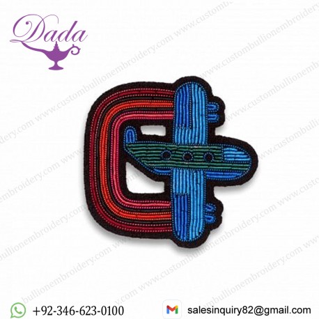 Pink Trip Hand Embroidered Brooch