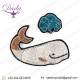 Whale Shape Design Clothing Bag Hat Patch