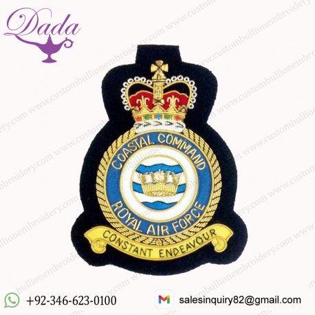 Hand Embroidered Wire & Silk Blazer Badges ,UK Blazer Badges & patches