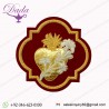 Most Chaste Heart Of St. Joseph Applique For Catholic Vestment On Dk red velvet