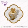 Most Chaste Heart Of St. Joseph Applique For Catholic Vestment On Rayon Satin