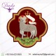 New Emblem Lamb Applique For Catholic Vestment On Dk Red Velvet