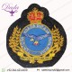 Malaysian Royal Air Force Rank Cap Badge, UK Royal Air Force Badge, Hand Embroidered