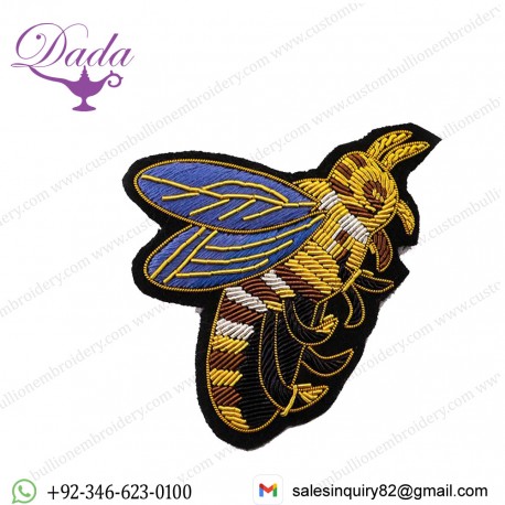 Bullion Wired Bee Brooch