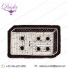 Bullion Wired Brosche Domino
