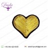 Bullion Wired Gold Heart Brooch