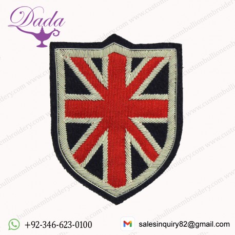 UK Badge Handmade sewn on navy felt
