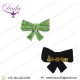Embroidery Material Handmade Embroidered Brooch Pin Jewelry for Women in Emerald Green Color Bow Design