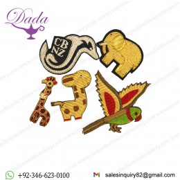 Factory Wholesale Hand Made Beaded Patches Indian Custom Letter Badges