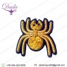 Gold Metallic Thread Embroidery Spider Brooch